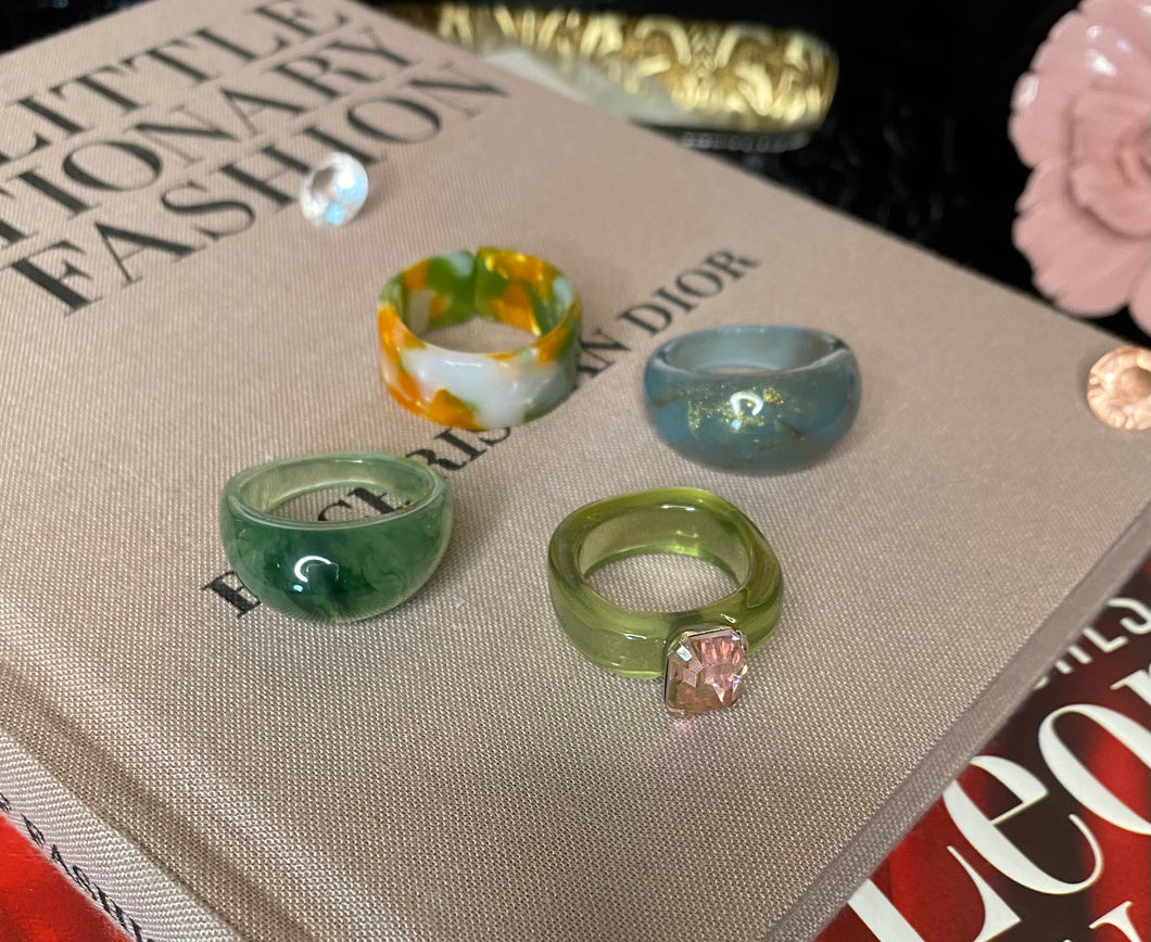 Green Goddess Ring Set