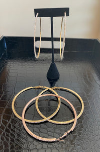 Gold Bling Hoops