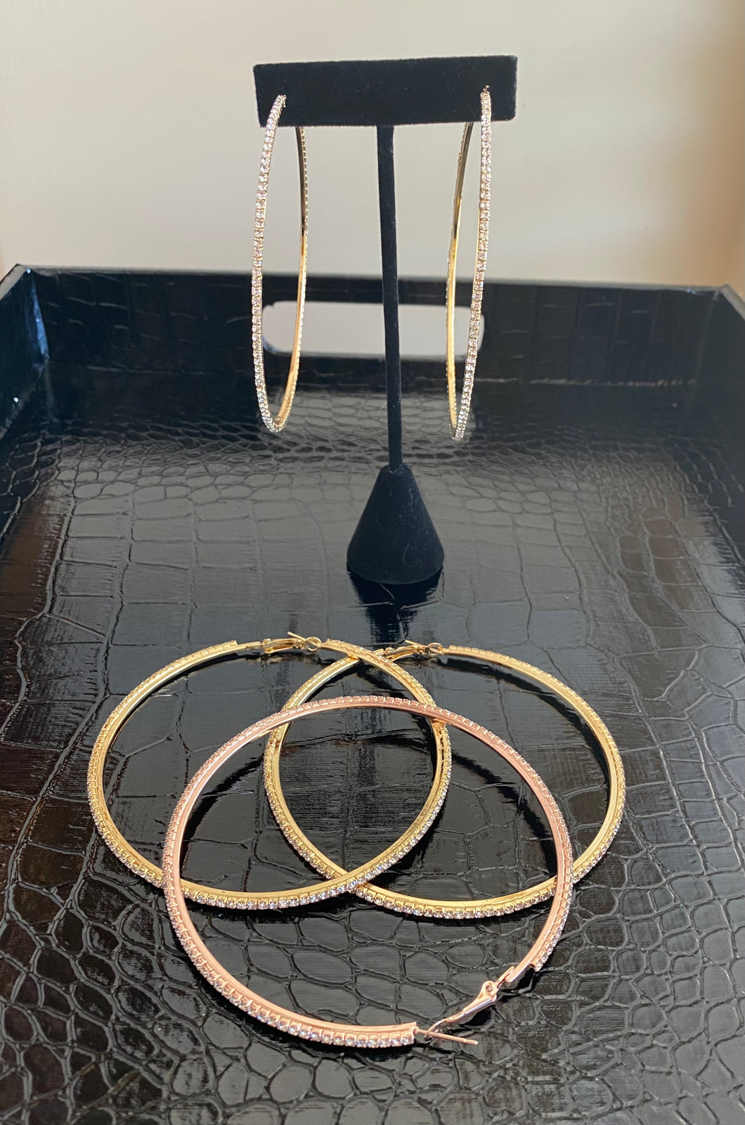 Gold Bling Hoops