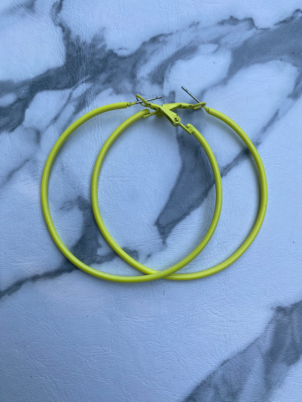 Neon Yellow Hoops