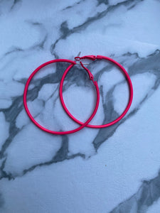 Hot Pink Hoops